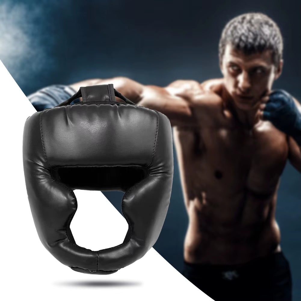 Full-Covered Thickened Boxing Helmet Karate Muay Thai Training Head Protector Training Sparring Safety Head Guard for Adult Kids