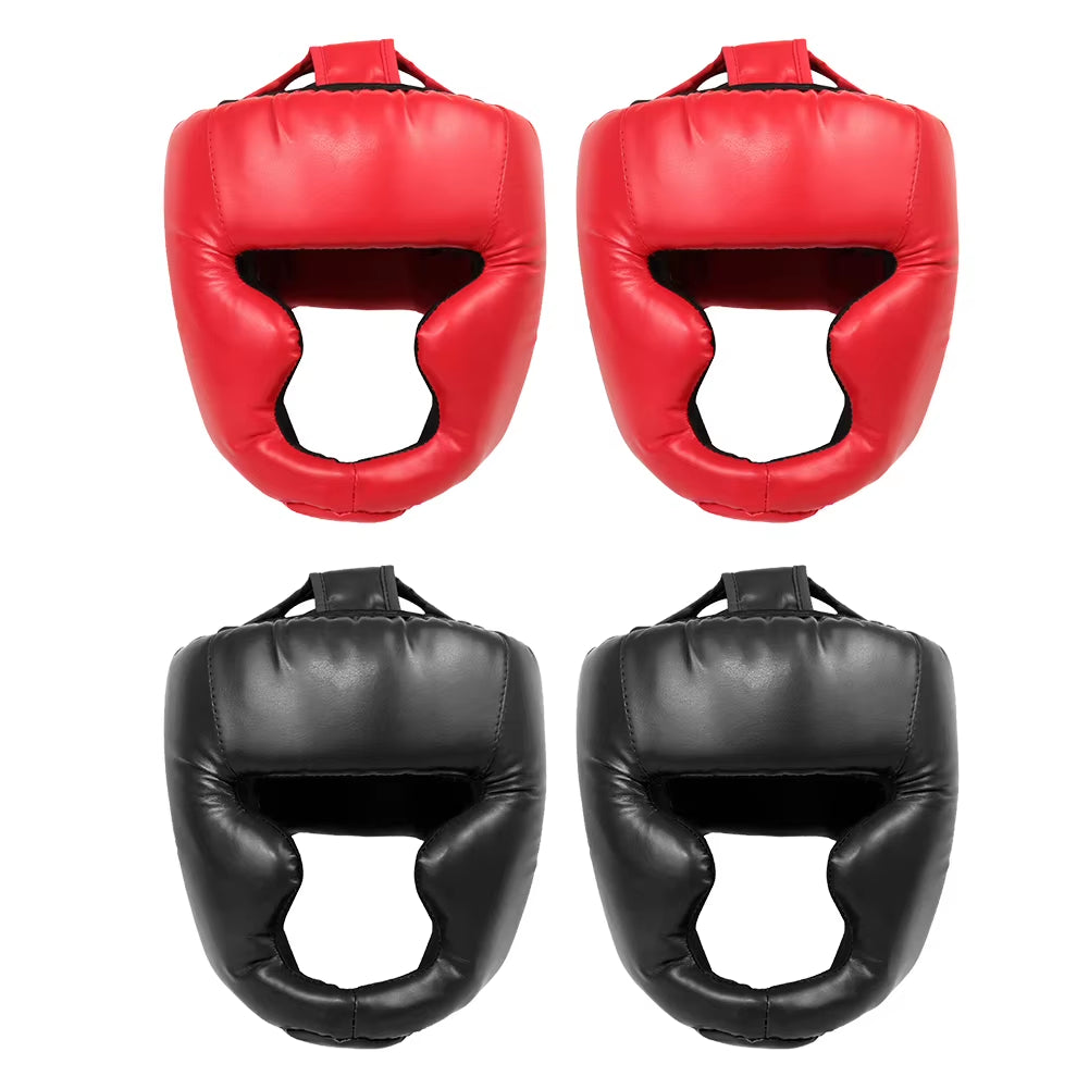Full-Covered Thickened Boxing Helmet Karate Muay Thai Training Head Protector Training Sparring Safety Head Guard for Adult Kids